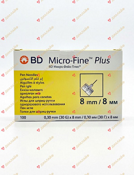 Иглы для шприц-ручки BD Micro-Fine Plus 30G (0.30 х 8мм) №100