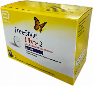 Датчик FreeStyle Libre 2 системы Flash мониторинга глюкозы